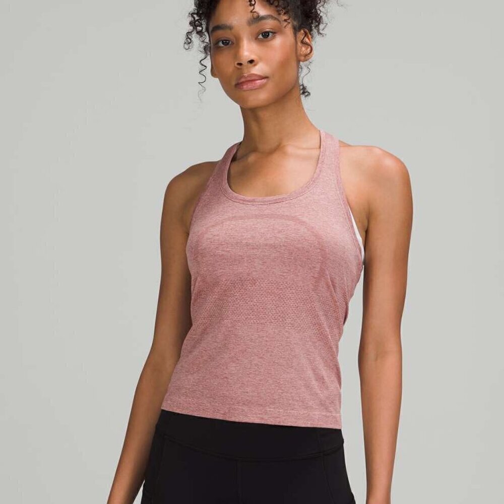 Lululemon Swiftly Tech Racerback Tank 2.0 *Race Length - 12 Spiced Chai/Pink Ros